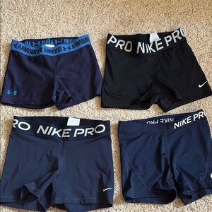 Nike Pro and Under Armor spandex bundle